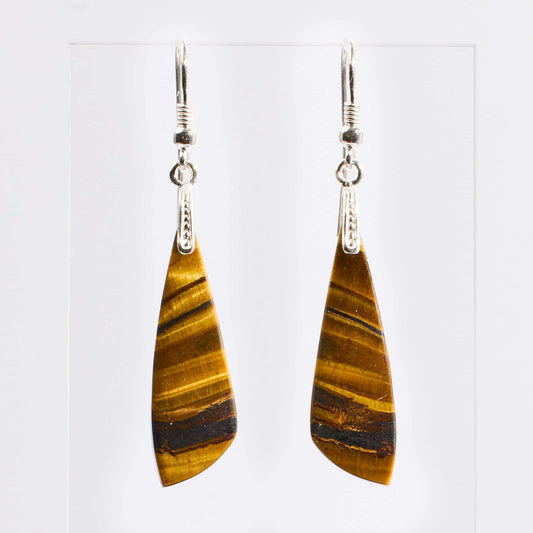 Earrings - Tigers Eye - 925 Silver Hardware - TE2